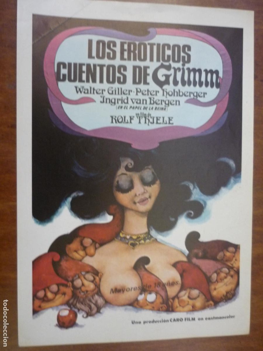 Cine: los eroticos cuentos de grimm - guia publicitaria original - ingrid van bergen cine erotico