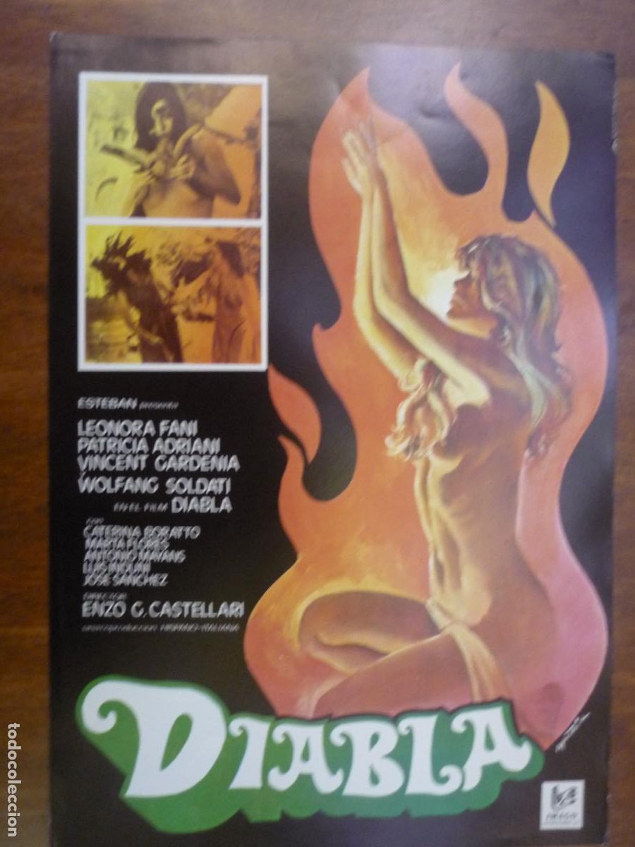 Cine: diabla - guia publicitaria original - leonora fani patricia adriani enzo g. castellari teror giallo