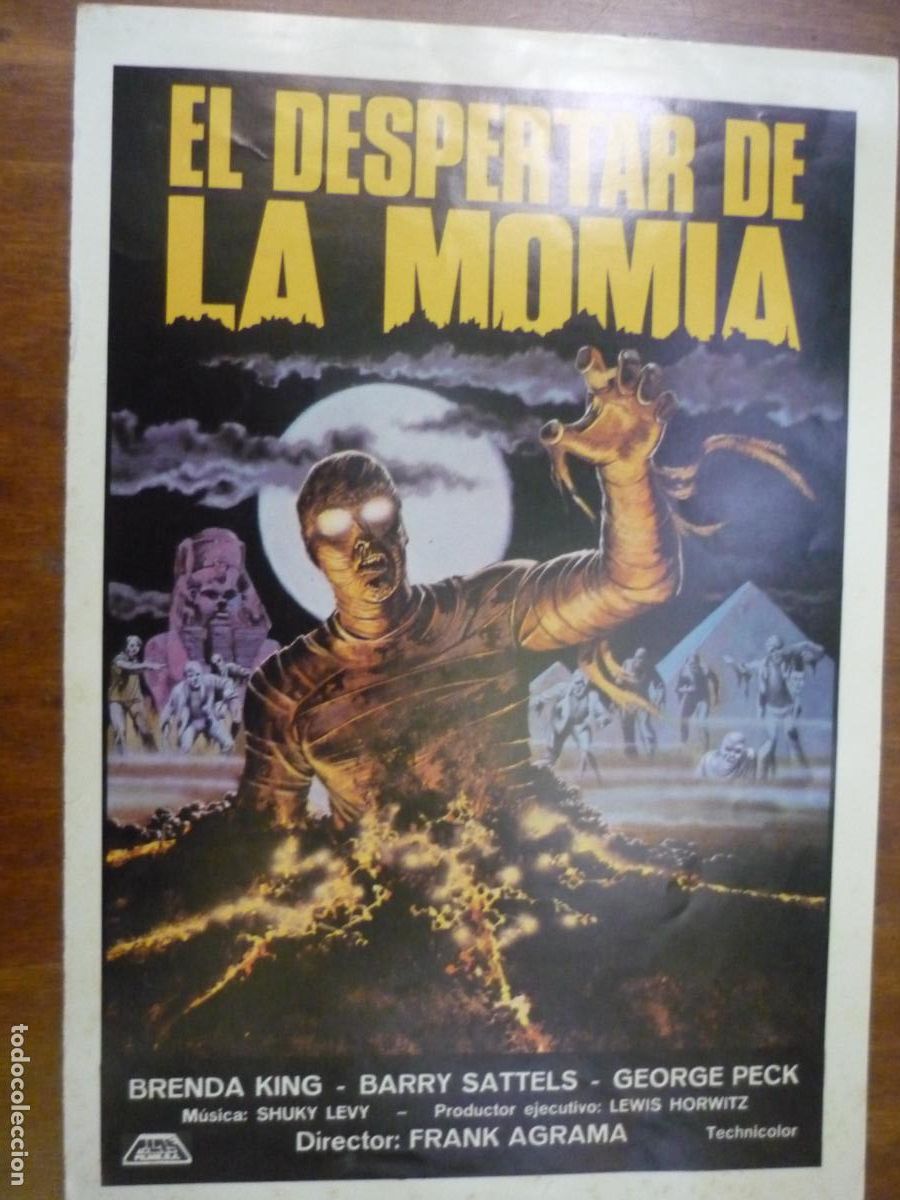 Cine: el despertar de la momia / pu&ntilde;os de hierro - guia publicitaria original hoja de catalogo