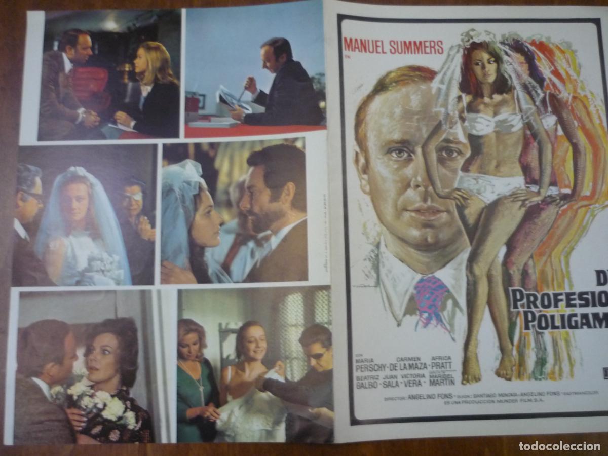 Cine: de profesion poligamo - guia publicitaria original - manuel summers maria perschy africa pratt