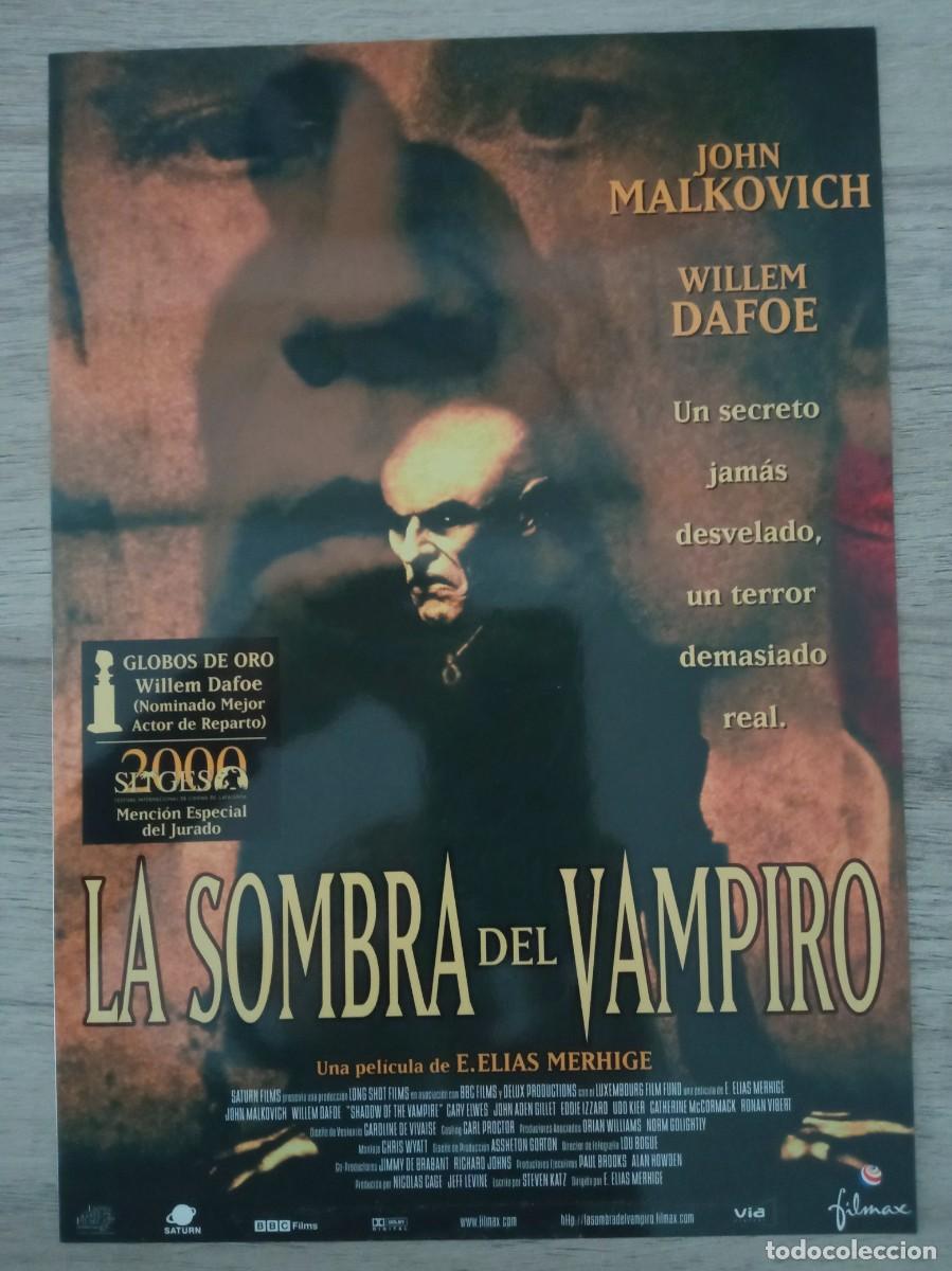 Cine: GU&Iacute;A PUBLICITARIA DE LA PEL&Iacute;CULA LA SOMBRA DEL VAMPITO, JOHN MALKOVICH