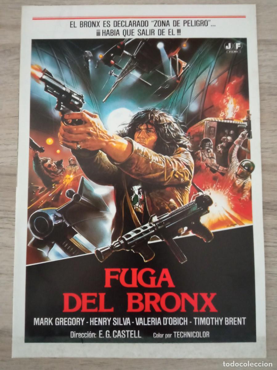 Cine: GU&Iacute;A PUBLICITARIA DE LA PEL&Iacute;CULA FUGA DEL BRONX, MARK GREGORY, HENRY SILVA