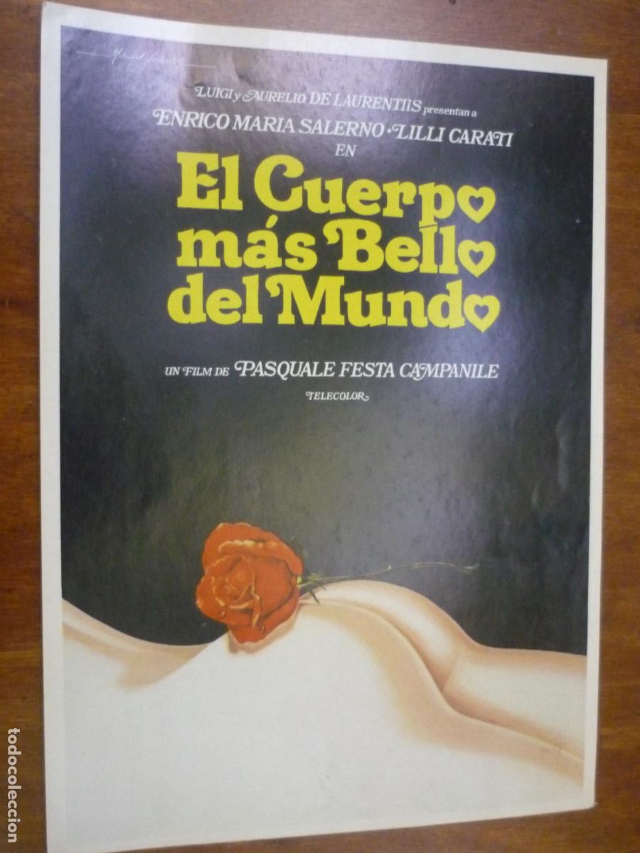 Cine: el cuerpo mas bello del mundo - guia publicitaria original - lilli carati marisa belli