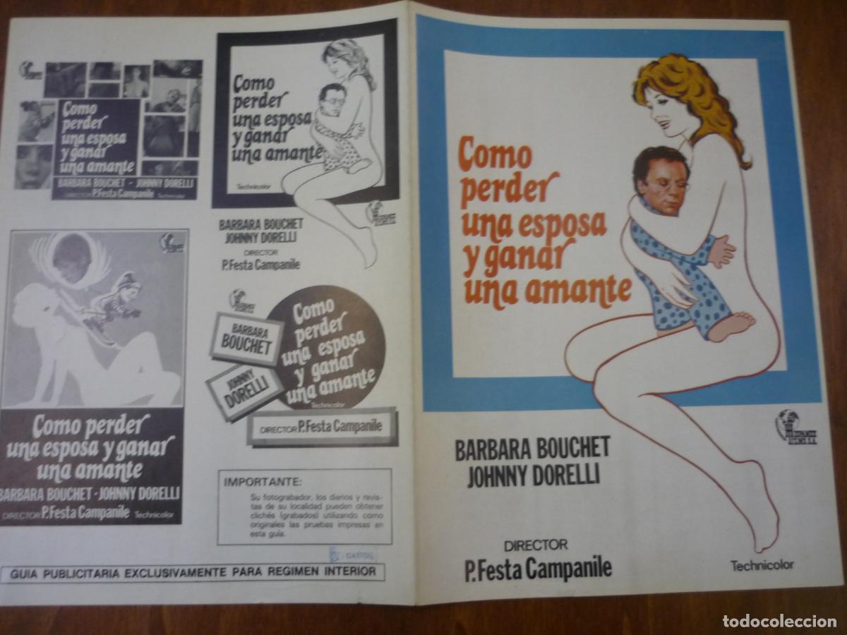 Cine: como perder una esposa y ganar una amante - guia publicitaria original - barbara bouchet