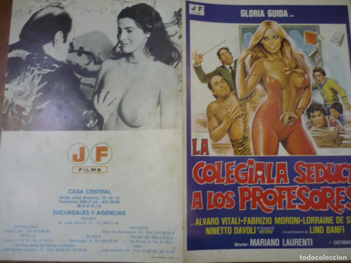 Cine: la colegiala seduce a los profesores - guia publicitaria original - gloria guida cine erotico