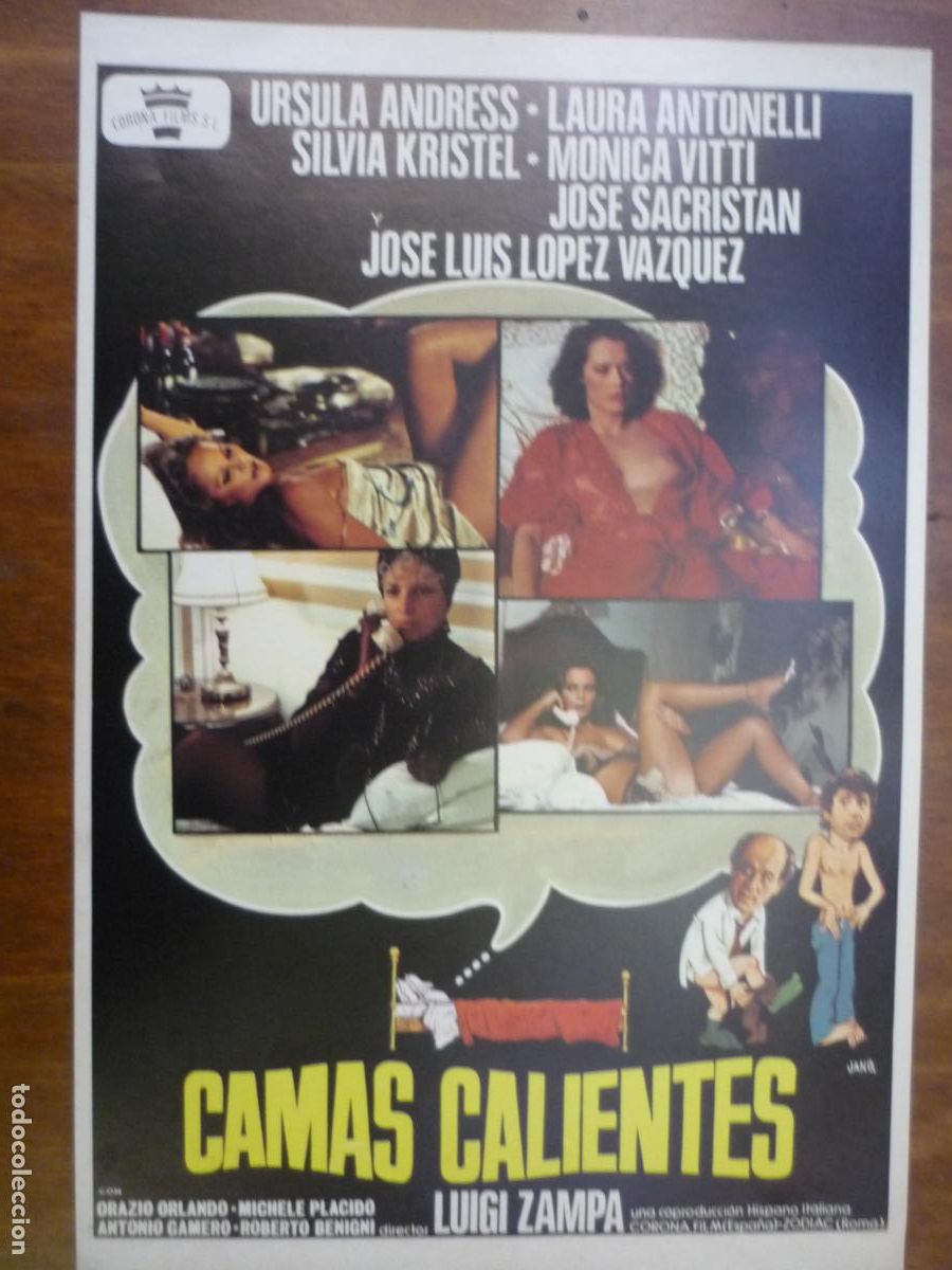 Cine: camas calientes - guia publicitaria original - ursula andress sylvia kristel jose sacristan