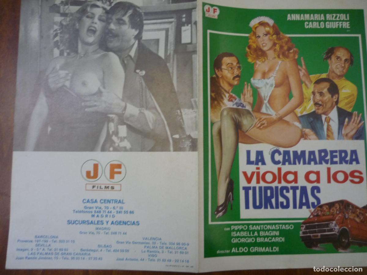 Cine: la camarera viola a los turistas - guia publicitaria original - anna maria rizzoli cine erotico