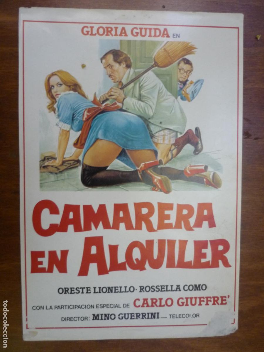 Cine: camarera en alquiler - guia publicitaria original - gloria guida cine erotico