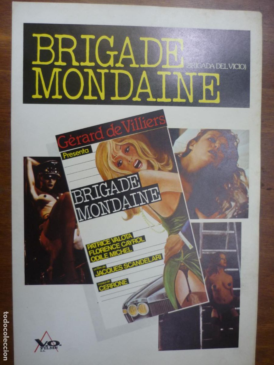 Cine: brigada mondaine la brigada del vicio - guia publicitaria original - patrice valota polar frances