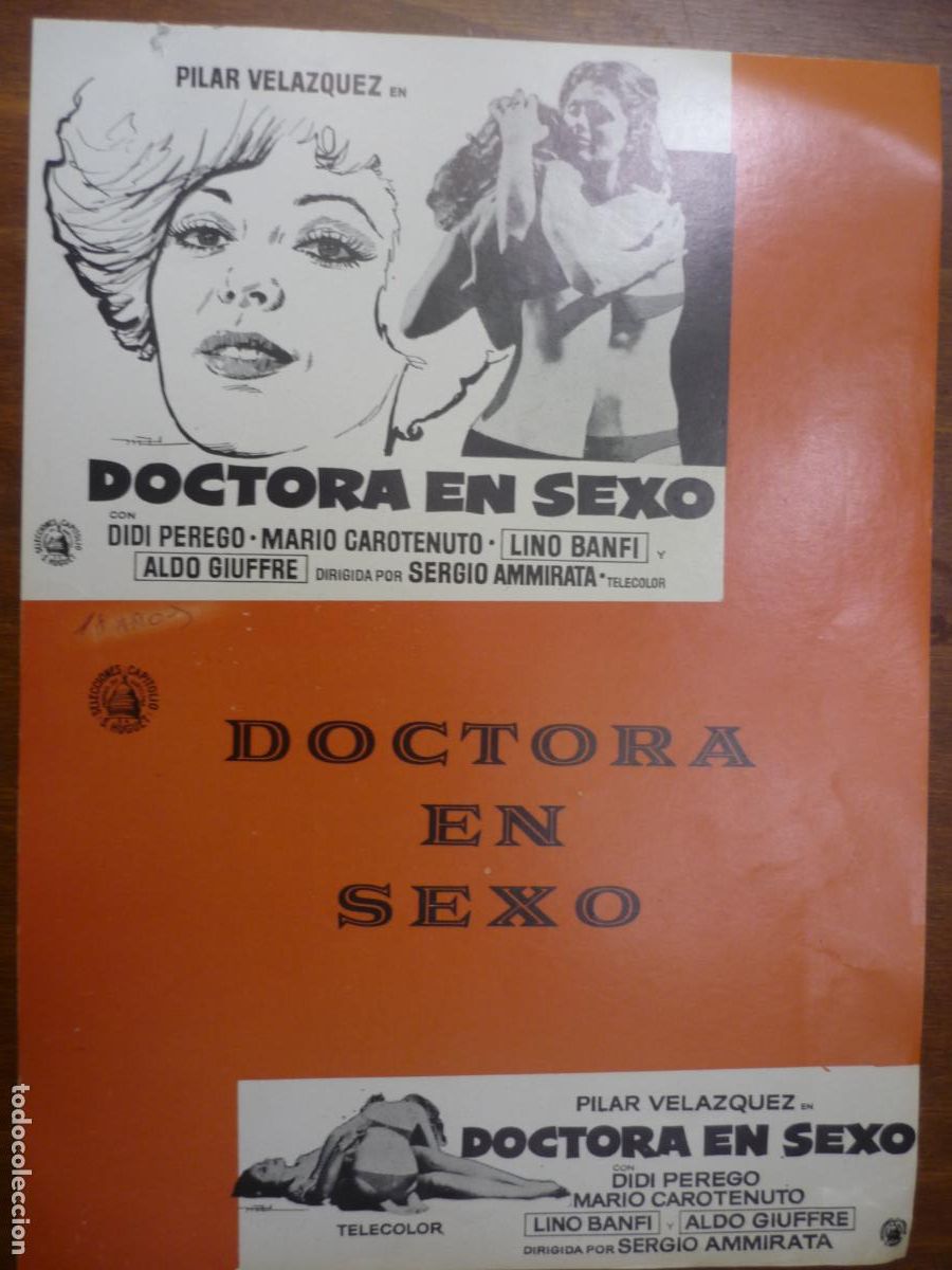 Cine: doctora en sexo - guia publicitaria original - pilar velazquez lino banfi aldo giufre cine erotico