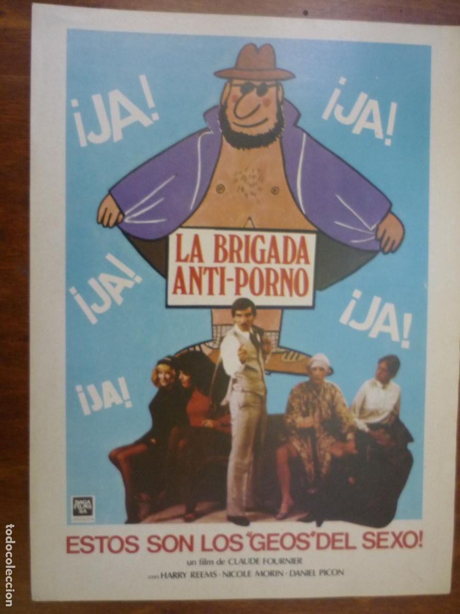 Cine: brigada antiporno - guia publicitaria original - nicole morin harry rems Les chiens chauds daga film