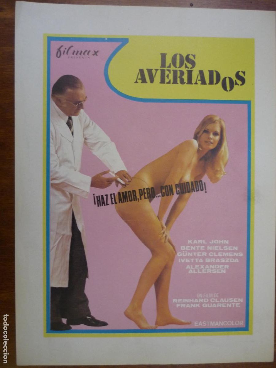 Cine: los averiados - guia publicitaria original - bente nielsen ivetta brazda - sabine - filmax