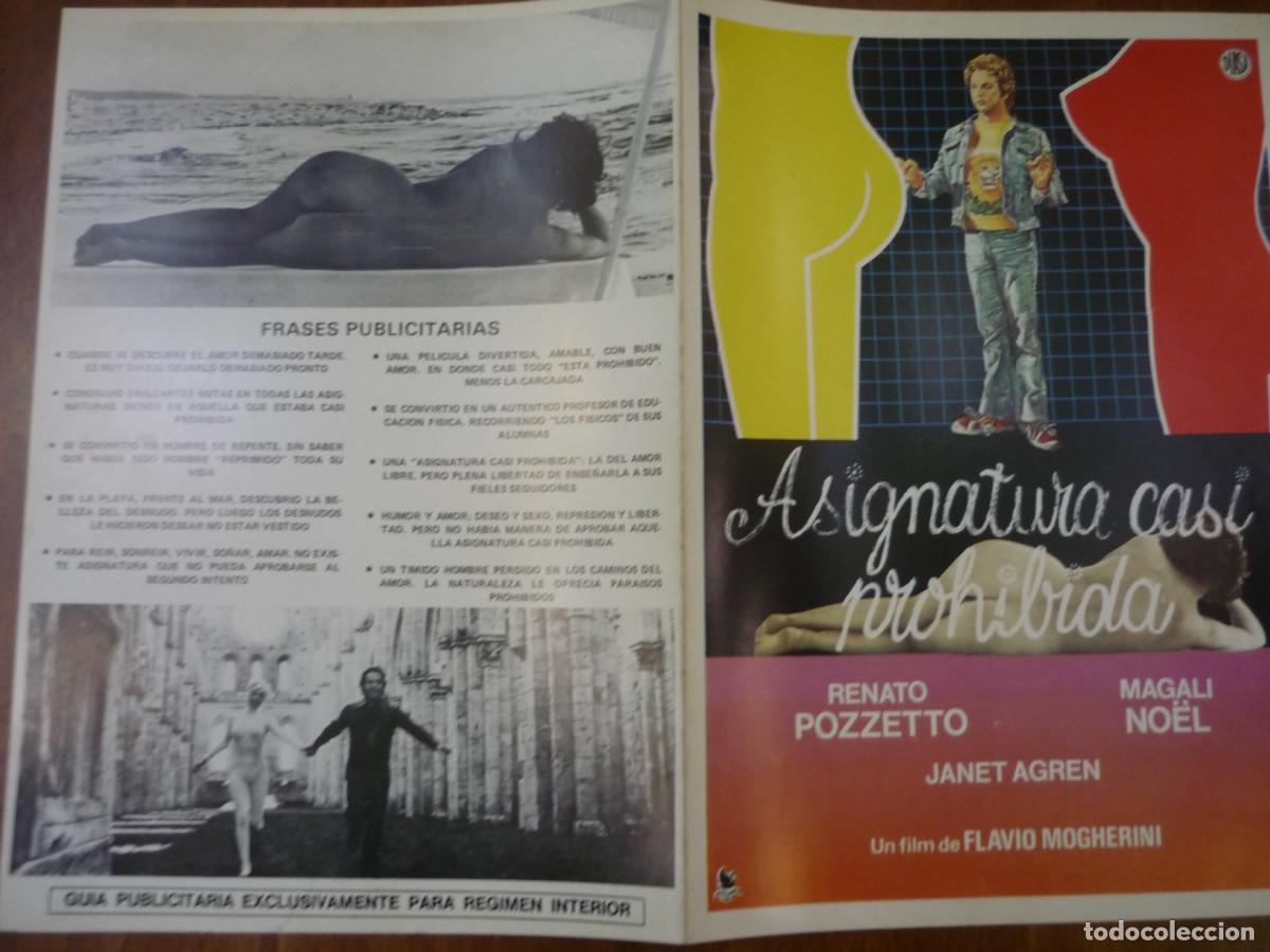 Cine: asignatura casi prohibida - guia publicitaria original magali noel janet agren Annabella Incontrera