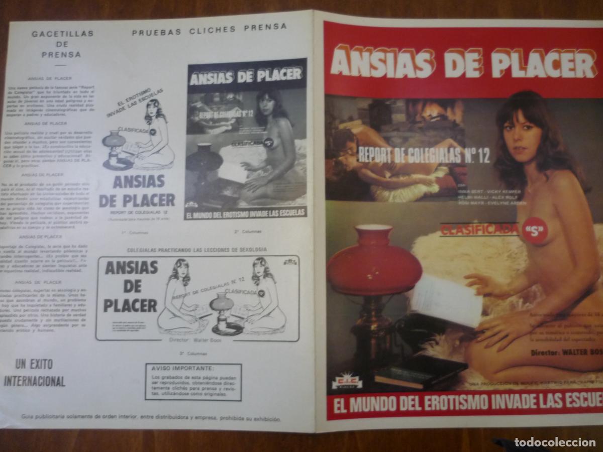 Cine: ansias de placer - guia publicitaria original - walter boss Marianne Dupont clasificada s erotico
