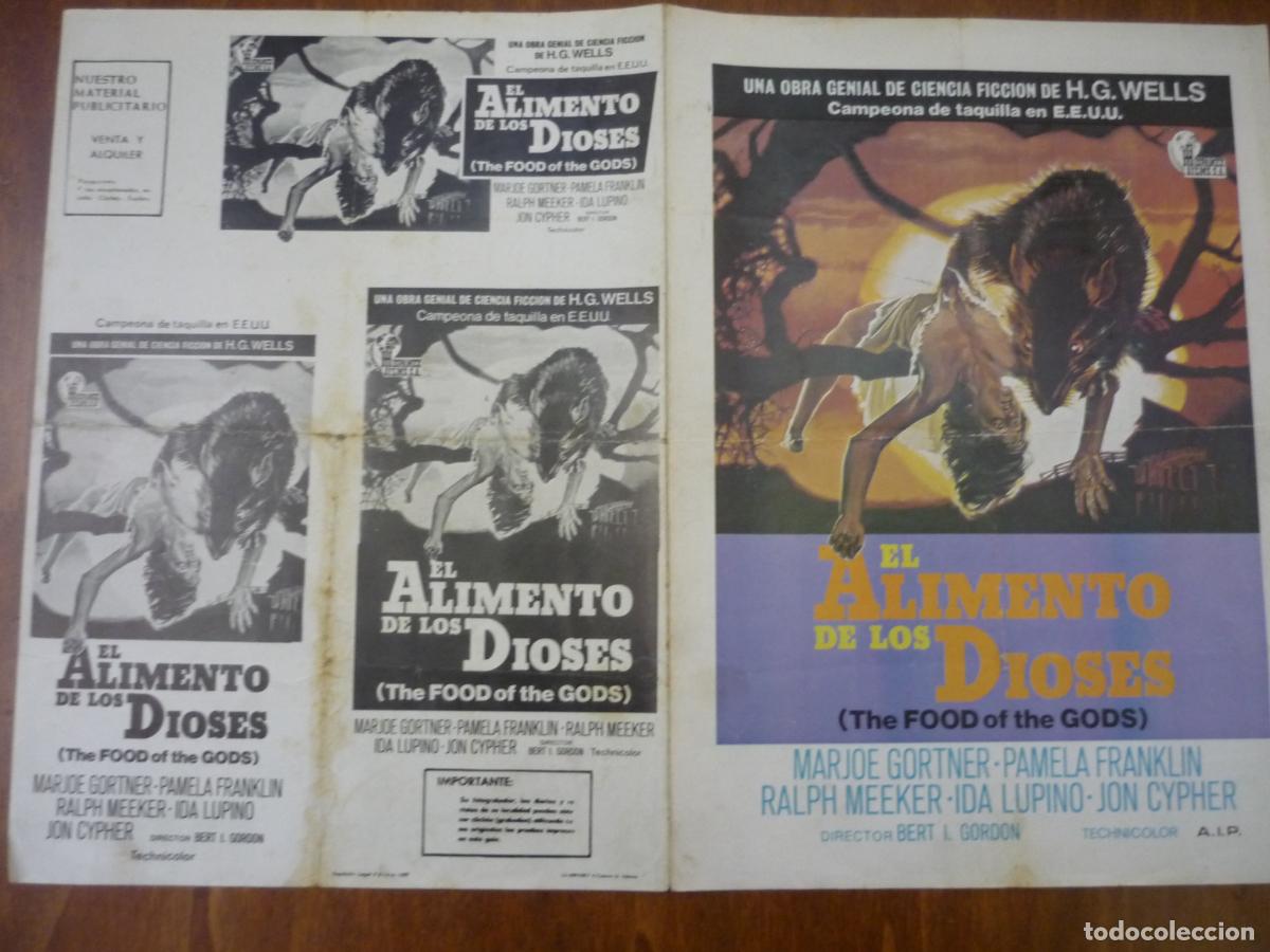 Cine: el alimento de los dioses - guia publicitaria original - marjoe gortner the food of the gods