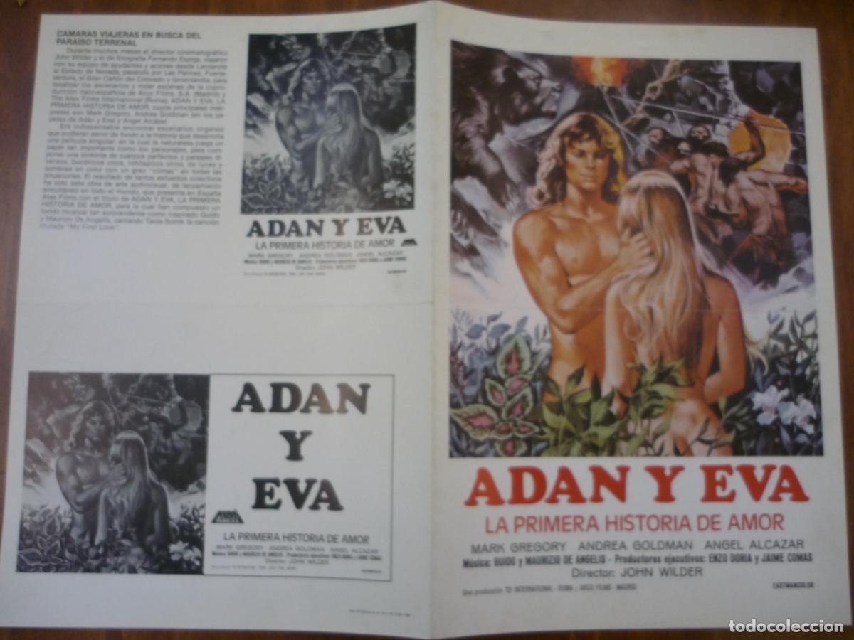 Cine: adan y eva - guia publicitaria original - mark gregory andrea goldman angel alcazar biblia