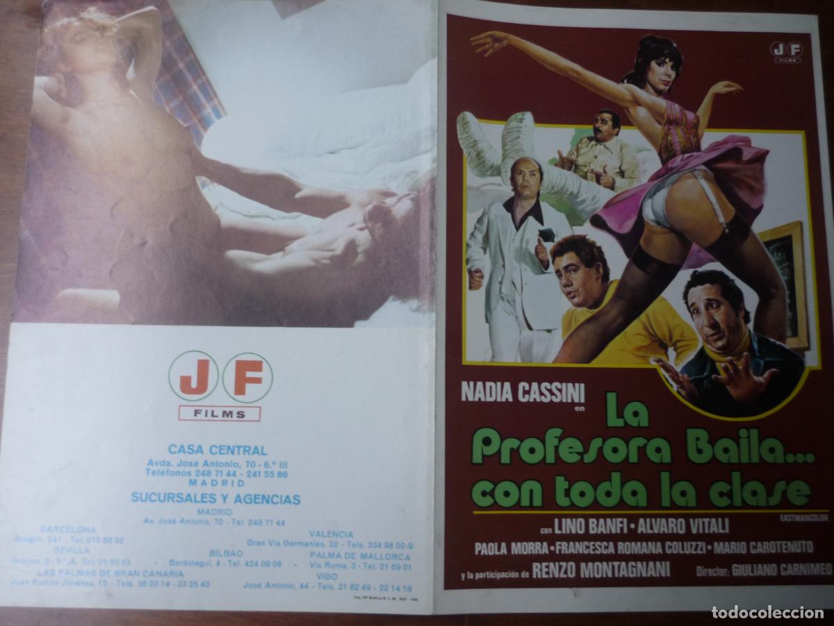 Cine: la profesora baila con toda la clase - guia publicitaria original - nadia cassini cine erotico