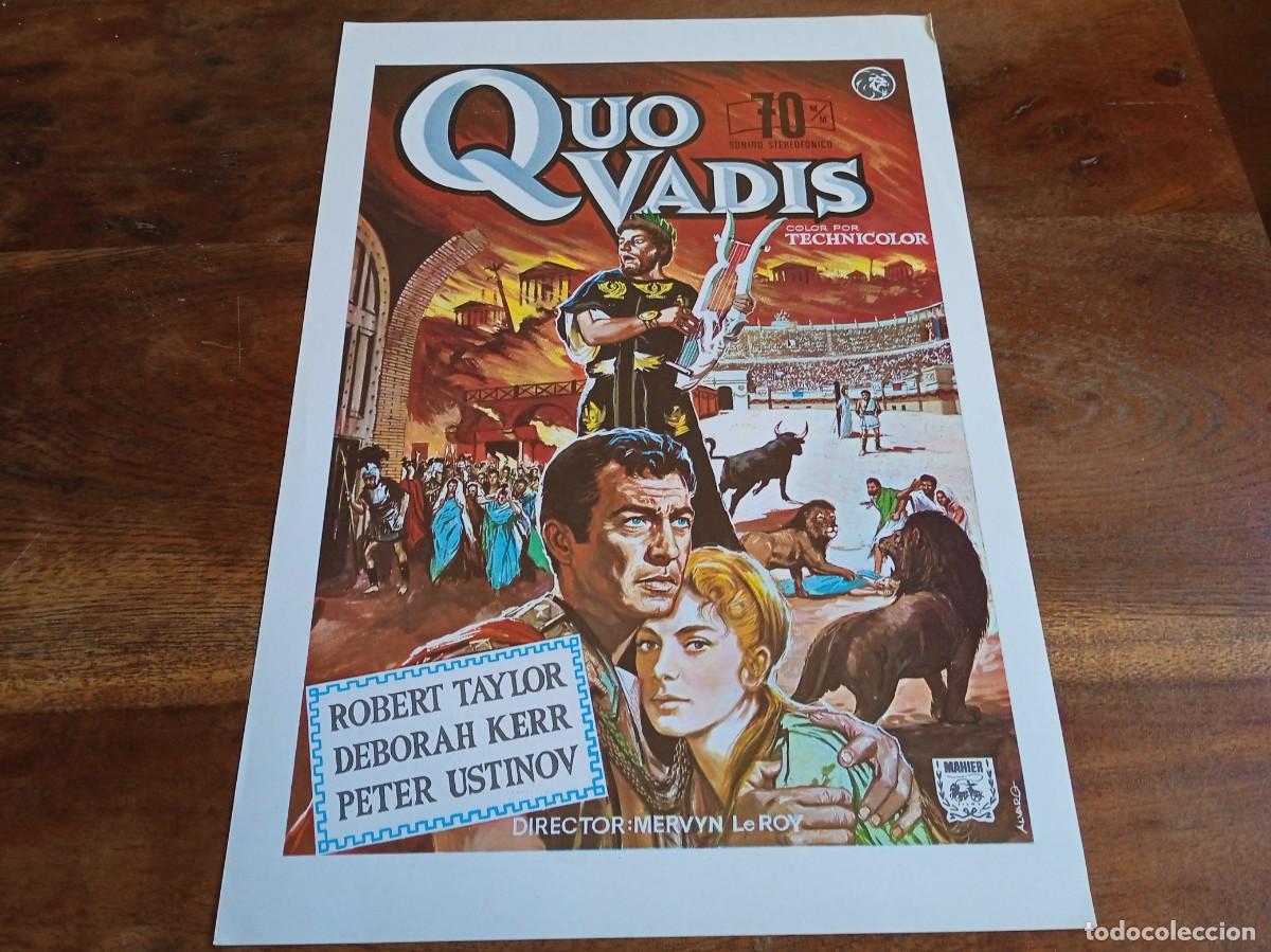 Cine: Quo Vadis - Robert Taylor, Deborah Kerr, Peter Ustinov - Gu&iacute;a original Mahier M.G.M 1969
