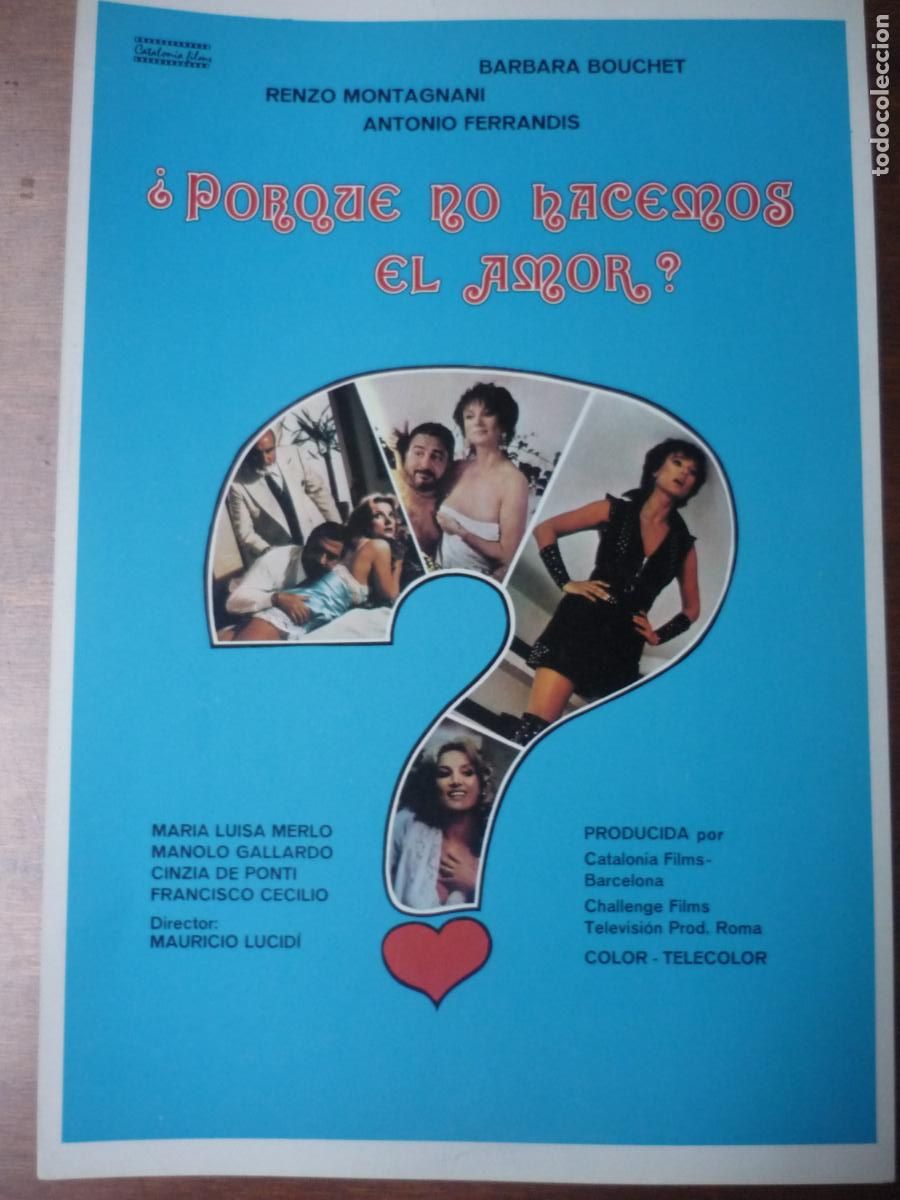 Cinema: porque no hacemos el amor - guia publicitaria original - barbara bouchet maria luisa merlo