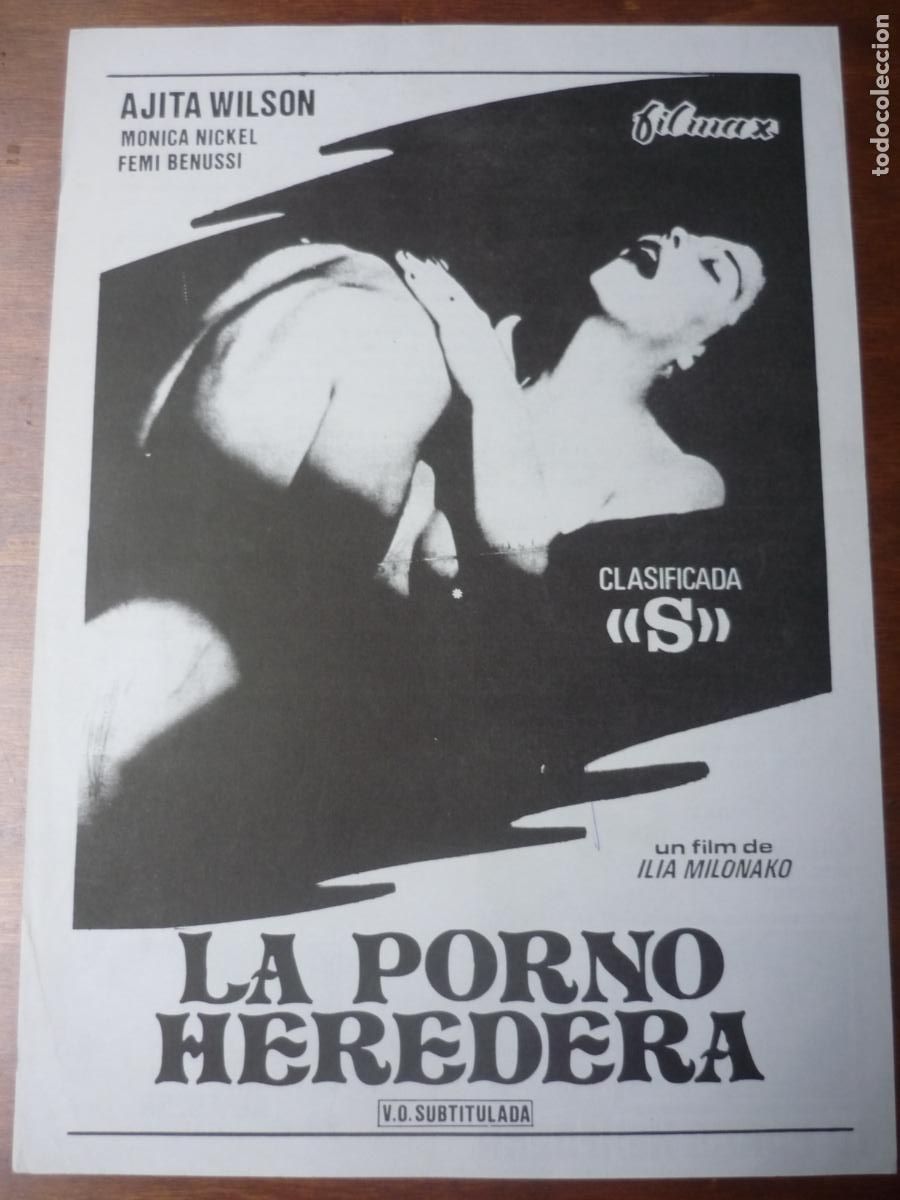 Cinema: la porno heredera - guia publicitaria original - ajita wilson monica nickel clasificada s