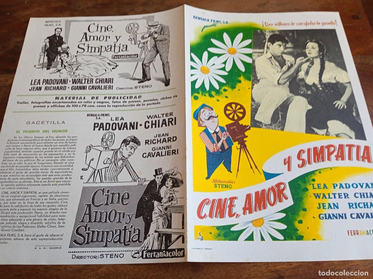 Cine: Cine, amor y simpat&iacute;a - Lea Padovani, Walter Chiari, Steno - Guia original Bengala Films 1954