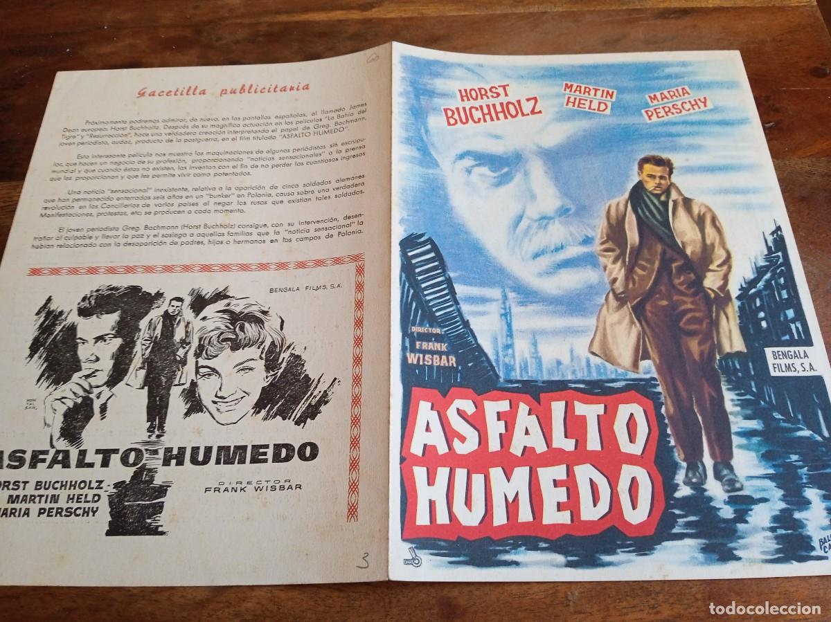 Cine: Asfalto h&uacute;medo - Horst Buchholz, Maria Perschy, Martin Held - Guia original Bengala Films 1959