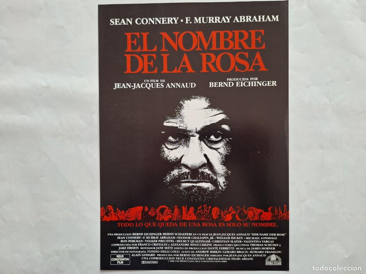 Cine: ANTIGUA GUIA CINE EL NOMBRE DE LA ROSA SEAN CONNERY RV 1783