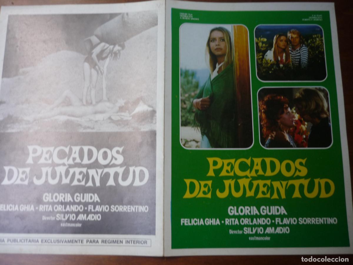 Cine: pecados de juventud - guia publicitaria original - gloria guida felicia orlando cine erotico