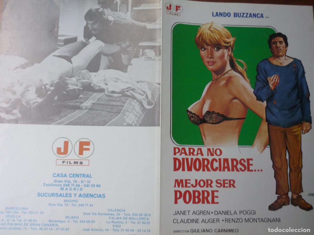 Cine: para no divorciarse mejor ser pobre - guia publicitaria original - janet agren daniela poggi frade
