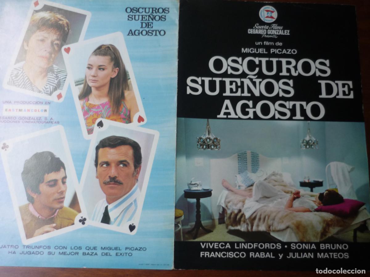 Cine: oscuros sue&ntilde;os de agosto - guia publicitaria original - viveca lindfords sonia bruno julian mateos