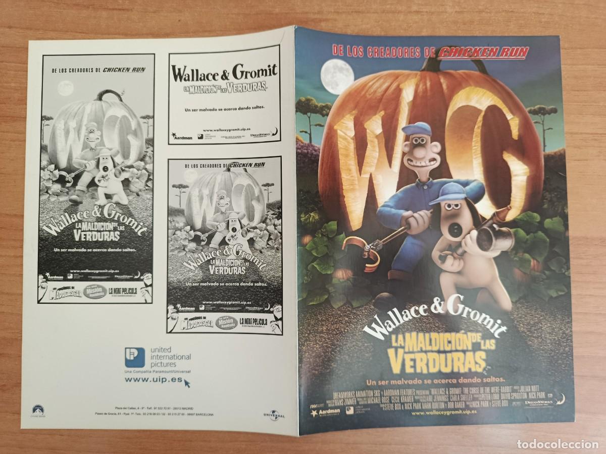 Cine: G34--GUIA DE LA PELICULA--- WALLACE & GROMIT LA MALDICION DE LAS VERDURAS