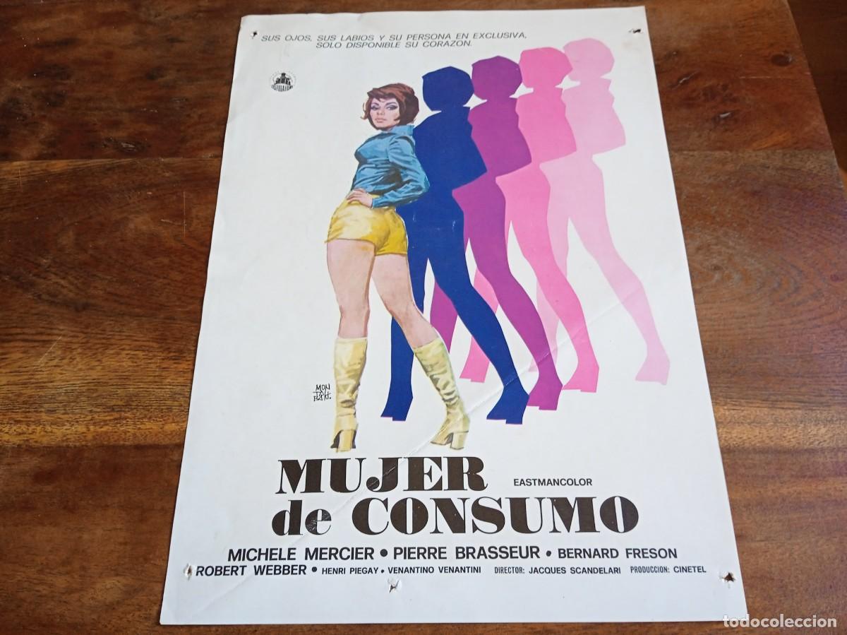 Cine: Mujer de consumo - Michele Mercier, Pierre Brasseur - Gu&iacute;a original Castilla Films 1975