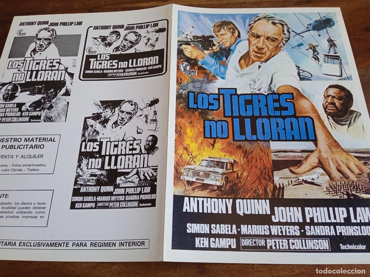 Cine: Los tigres no lloran - Anthony Quinn, John Phillip Law, Simon Sabela - Guia original Hispamex 1977