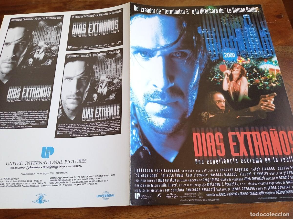 Cine: D&Iacute;AS EXTRA&Ntilde;OS - RALPH FIENNES, JULIETTE LEWIS, ANGELA BASSETT, K. BIGELOW - GUIA ORIGINAL U.I.P 1995