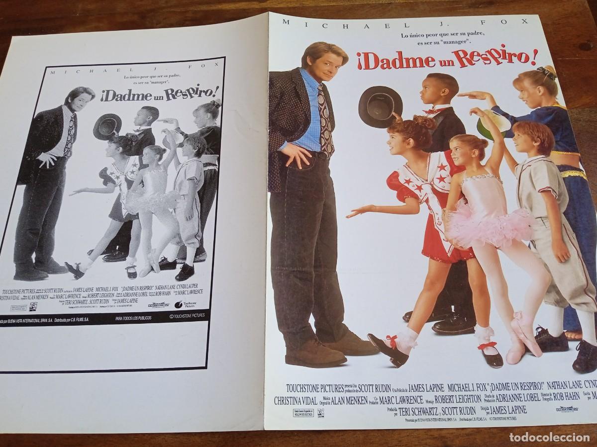 Cine: Dadme un respiro - Michael J. Fox, Christina Vidal, Nathan Lane - Guia original Buenavista 1993