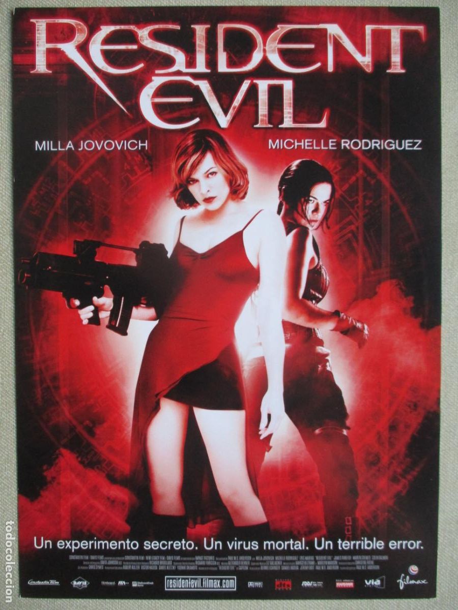 Cine: RESIDENT EVIL. GUIA ORIGINAL ESTRENO. PEDIDO MINIMO EN GUIAS 10 EUROS.