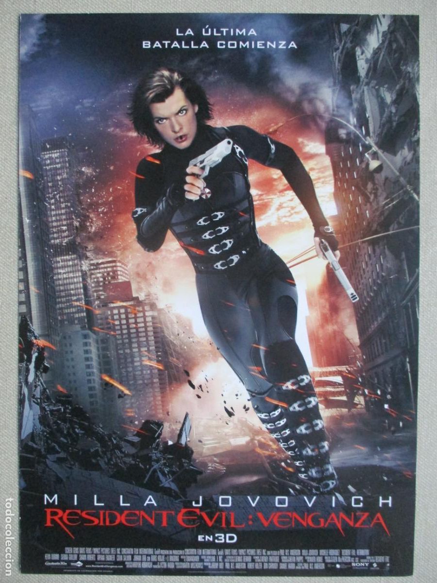 Cine: RESIDENT EVIL VENGANZA. GUIA ORIGINAL ESTRENO. PEDIDO MINIMO EN GUIAS 10 EUROS.