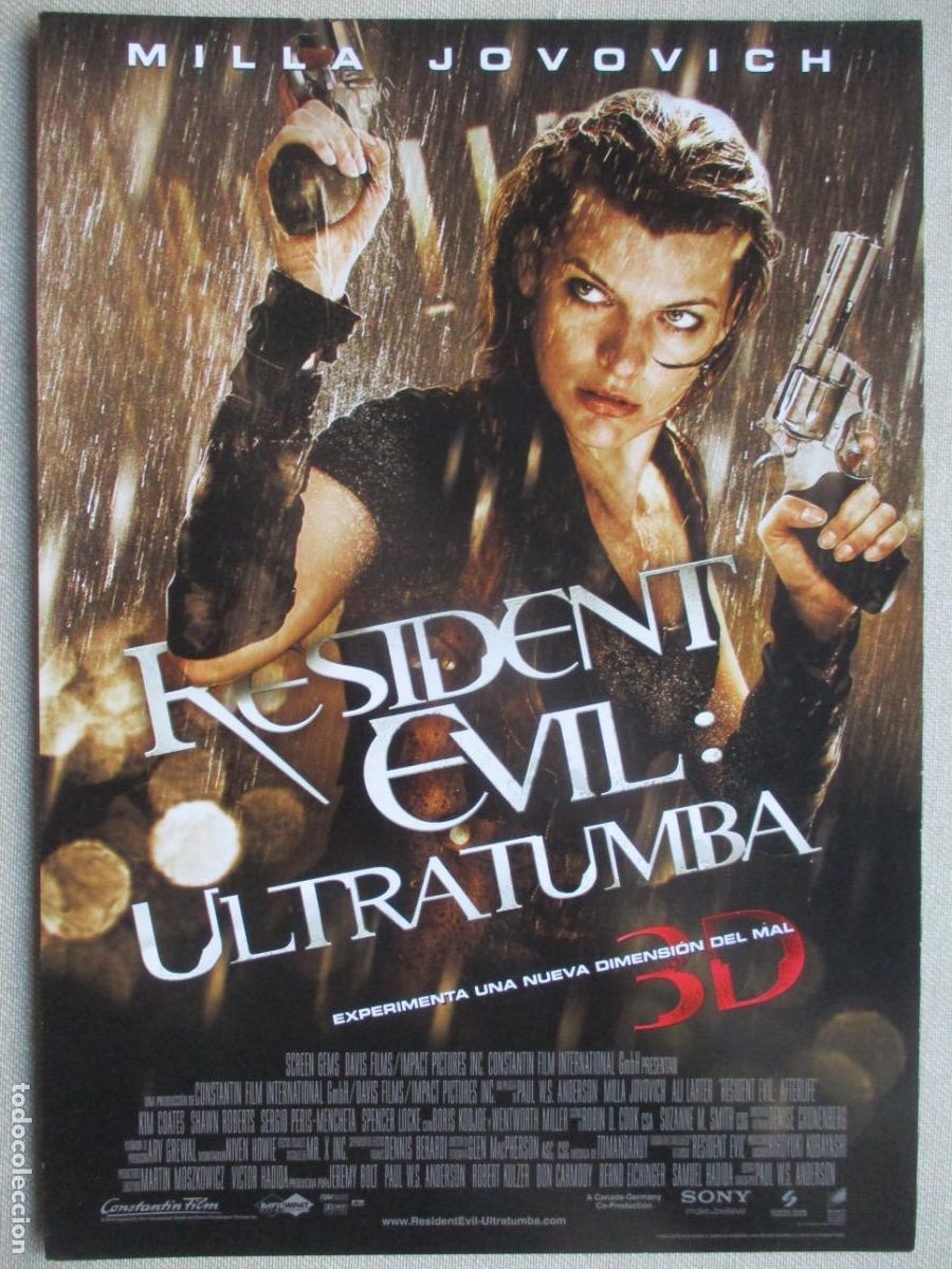 Cine: RESIDENT EVIL ULTRATUMBA. GUIA ORIGINAL ESTRENO. PEDIDO MINIMO EN GUIAS 10 EUROS.