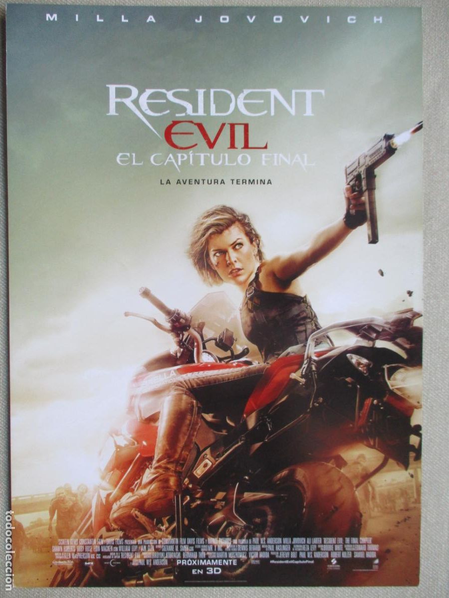 Cine: RESIDENT EVIL EL CAPITULO FINAL. GUIA ORIGINAL ESTRENO. PEDIDO MINIMO EN GUIAS 10 EUROS.