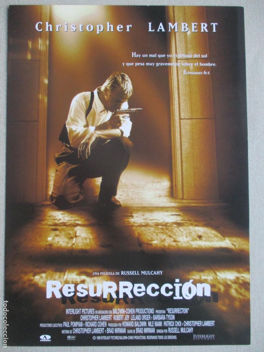 Cine: RESURRECCION. GUIA ORIGINAL ESTRENO. PEDIDO MINIMO EN GUIAS 10 EUROS.