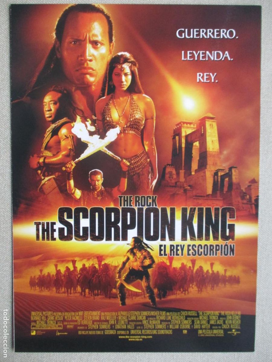 Cine: EL REY ESCORPION. GUIA ORIGINAL ESTRENO. PEDIDO MINIMO EN GUIAS 10 EUROS.