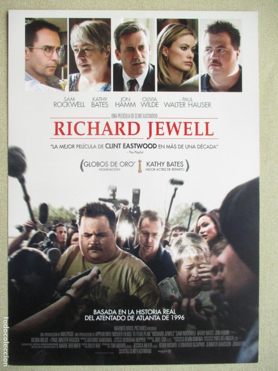 Cine: RICHARD JEWELL. GUIA ORIGINAL ESTRENO. PEDIDO MINIMO EN GUIAS 10 EUROS.