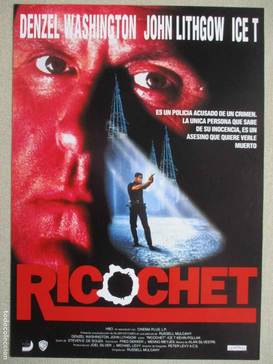 Cine: RICOCHET. GUIA ORIGINAL ESTRENO. PEDIDO MINIMO EN GUIAS 10 EUROS.