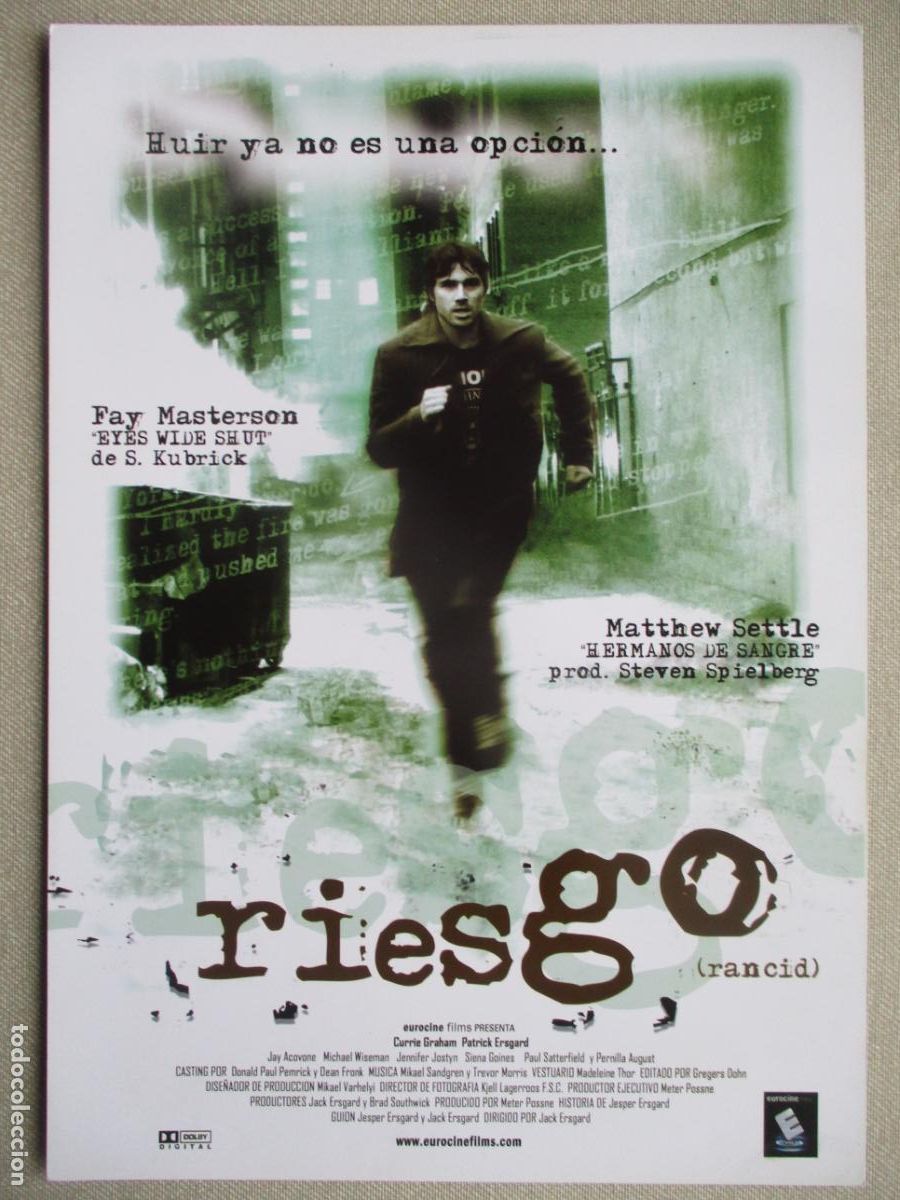 Cine: RIESGO. GUIA ORIGINAL ESTRENO. PEDIDO MINIMO EN GUIAS 10 EUROS.
