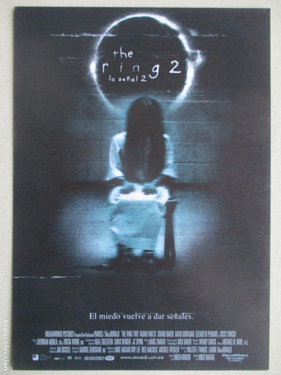 Cine: THE RING 2 LA SE&Ntilde;AL 2. GUIA ORIGINAL ESTRENO. PEDIDO MINIMO EN GUIAS 10 EUROS.