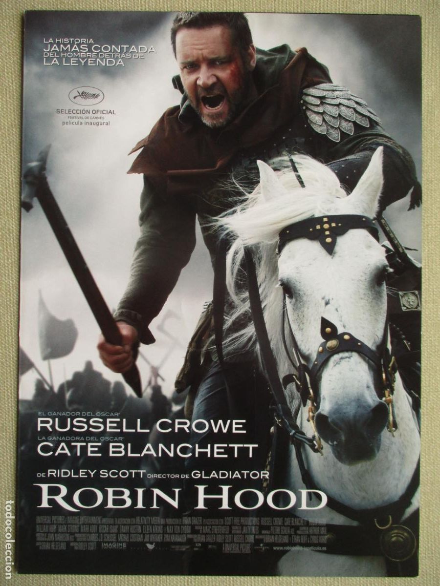 Cine: ROBIN HOOD. GUIA ORIGINAL ESTRENO. PEDIDO MINIMO EN GUIAS 10 EUROS.
