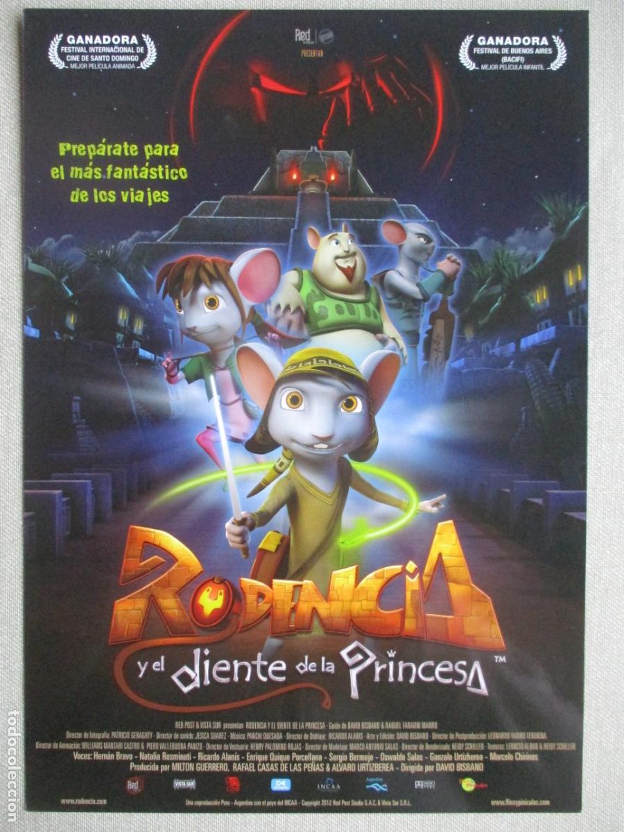 Cine: RODENCIA Y EL DIENTE DE LA PRINCESA. GUIA ORIGINAL ESTRENO. PEDIDO MINIMO EN GUIAS 10 EUROS.
