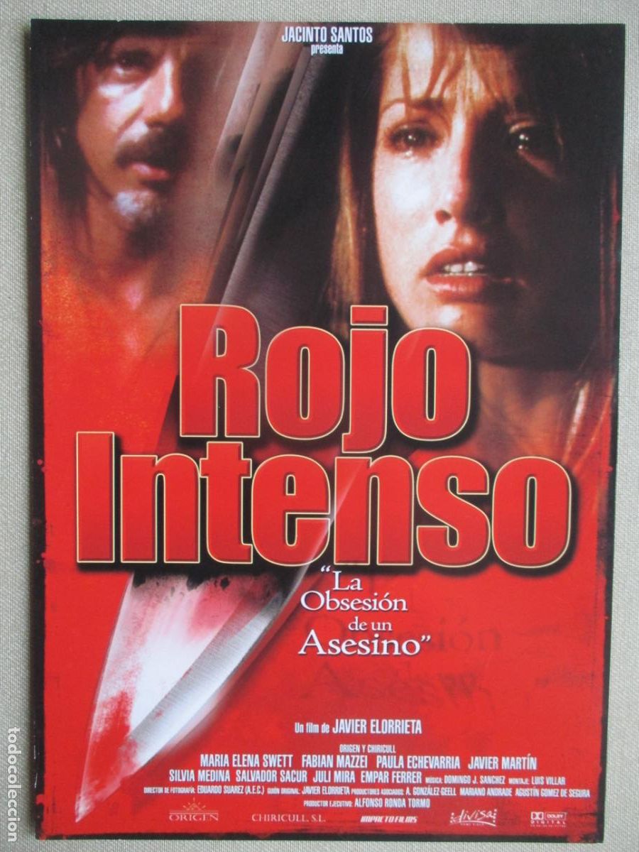Cine: ROJO INTENSO. GUIA ORIGINAL ESTRENO. PEDIDO MINIMO EN GUIAS 10 EUROS.