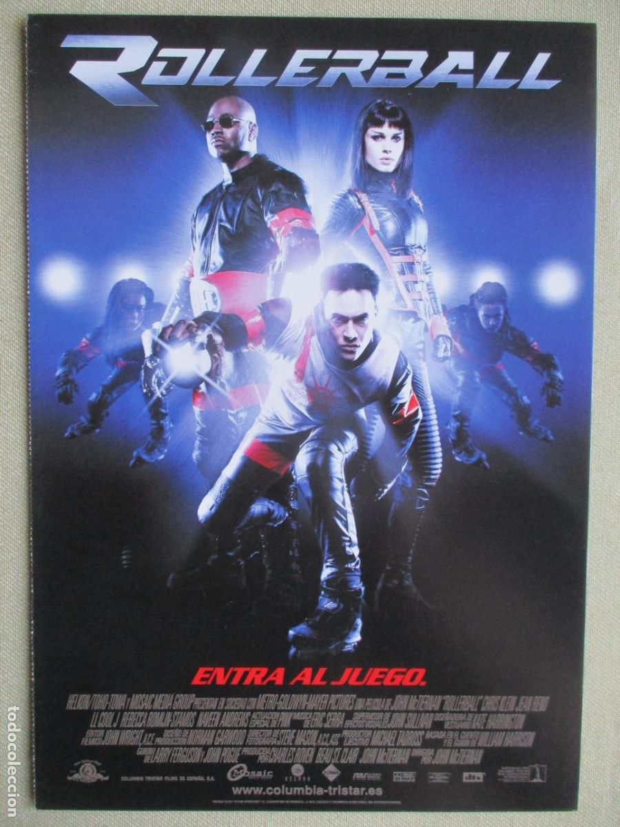 Cine: ROLLERBALL. GUIA ORIGINAL ESTRENO (SOLO PORTADA). PEDIDO MINIMO EN GUIAS 10 EUROS.