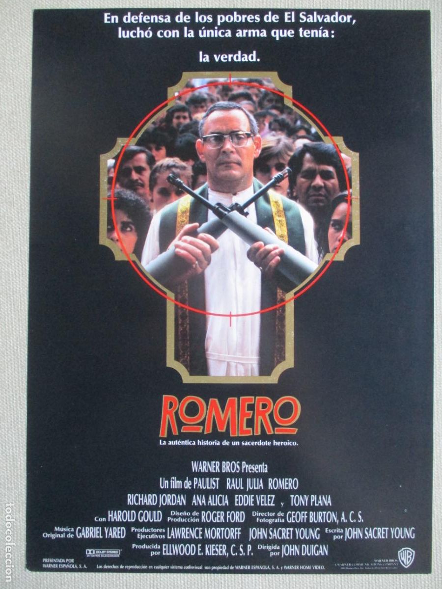 Cine: ROMERO. GUIA ORIGINAL ESTRENO. PEDIDO MINIMO EN GUIAS 10 EUROS.